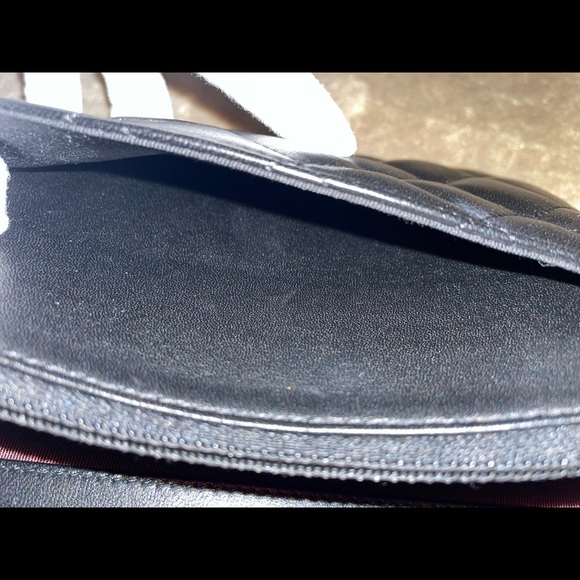 Chanel Lambskin Quilted Wallet On Chain Black with Silver hardware PRELOVED - Picture 10 of 14